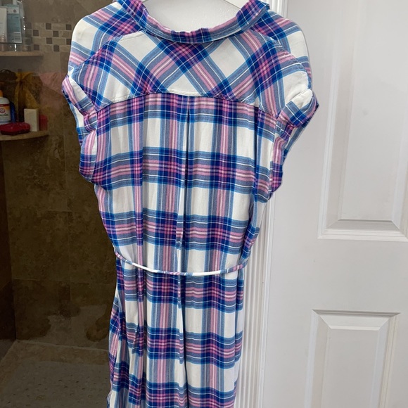 Beach Lunch Lounge plaid shirt dress Size M - Picture 3 of 3